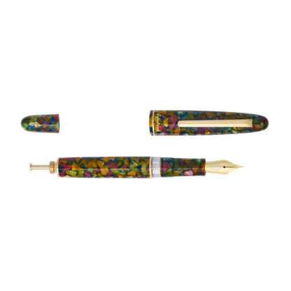 Botanical Garden Estie - Button-Fill Fountain Pen - Writing Bundle