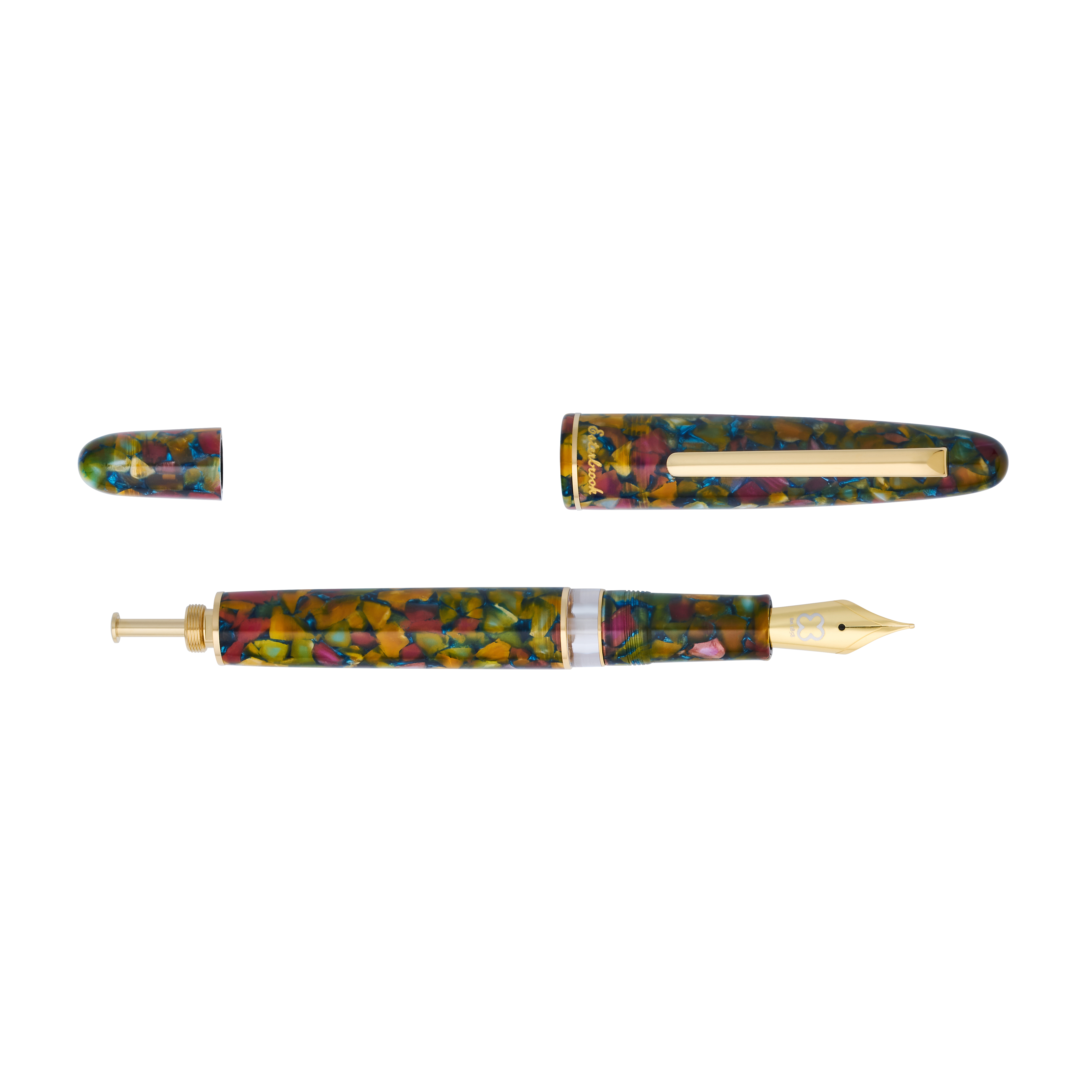 Botanical Garden Estie - Button-Fill Fountain Pen - Writing Bundle